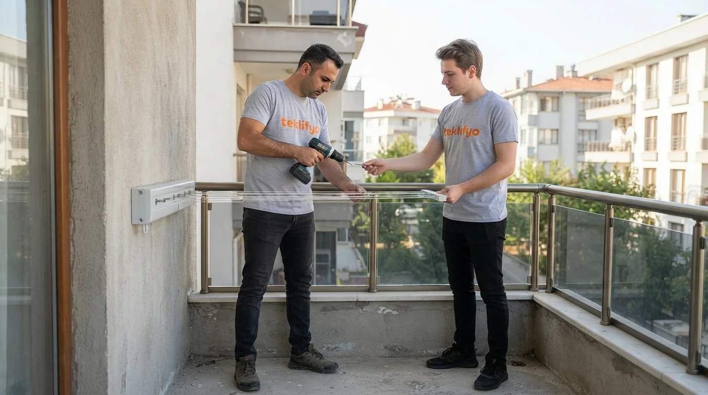 Balkon Çamaşır Demiri Montajı