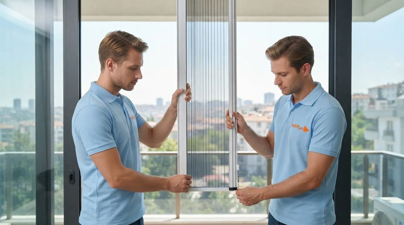 Cam Balkon Pileli Sineklik