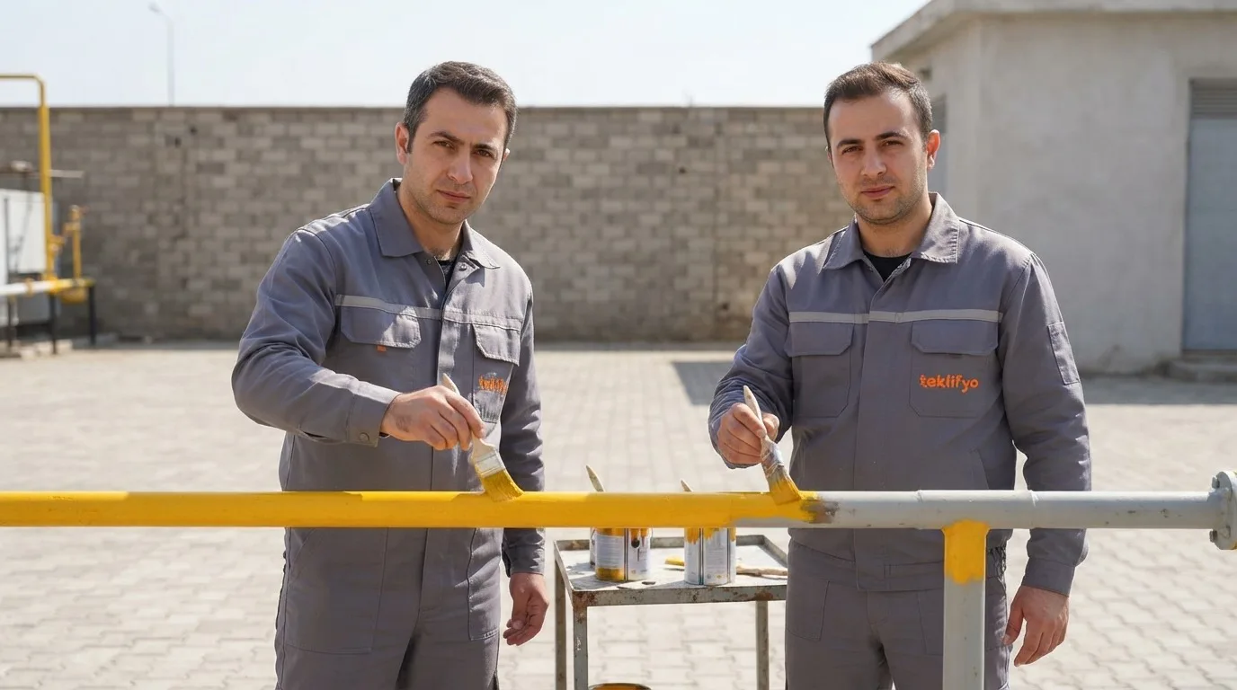 Doğalgaz Borusu Boyama