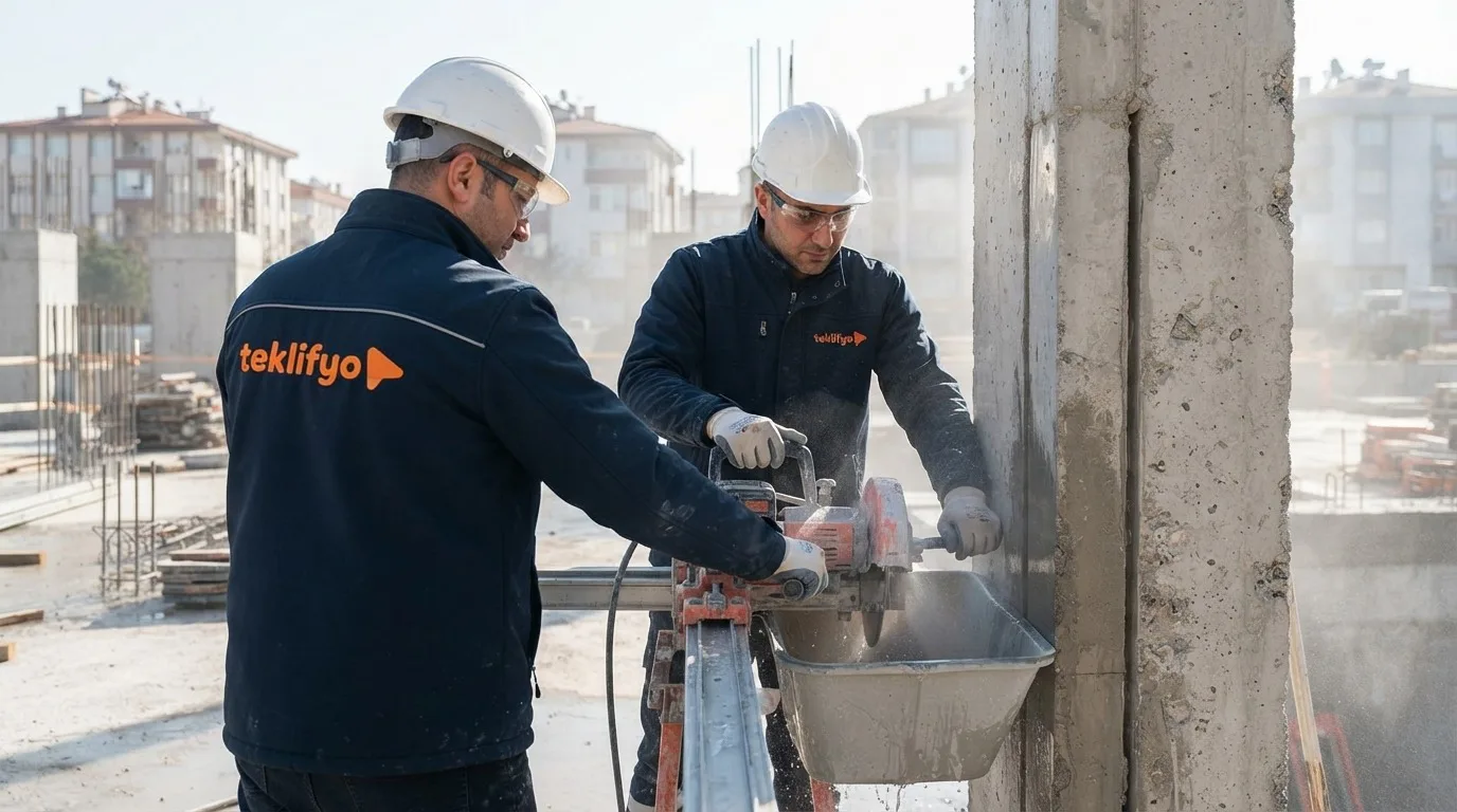Perde Beton Kesimi