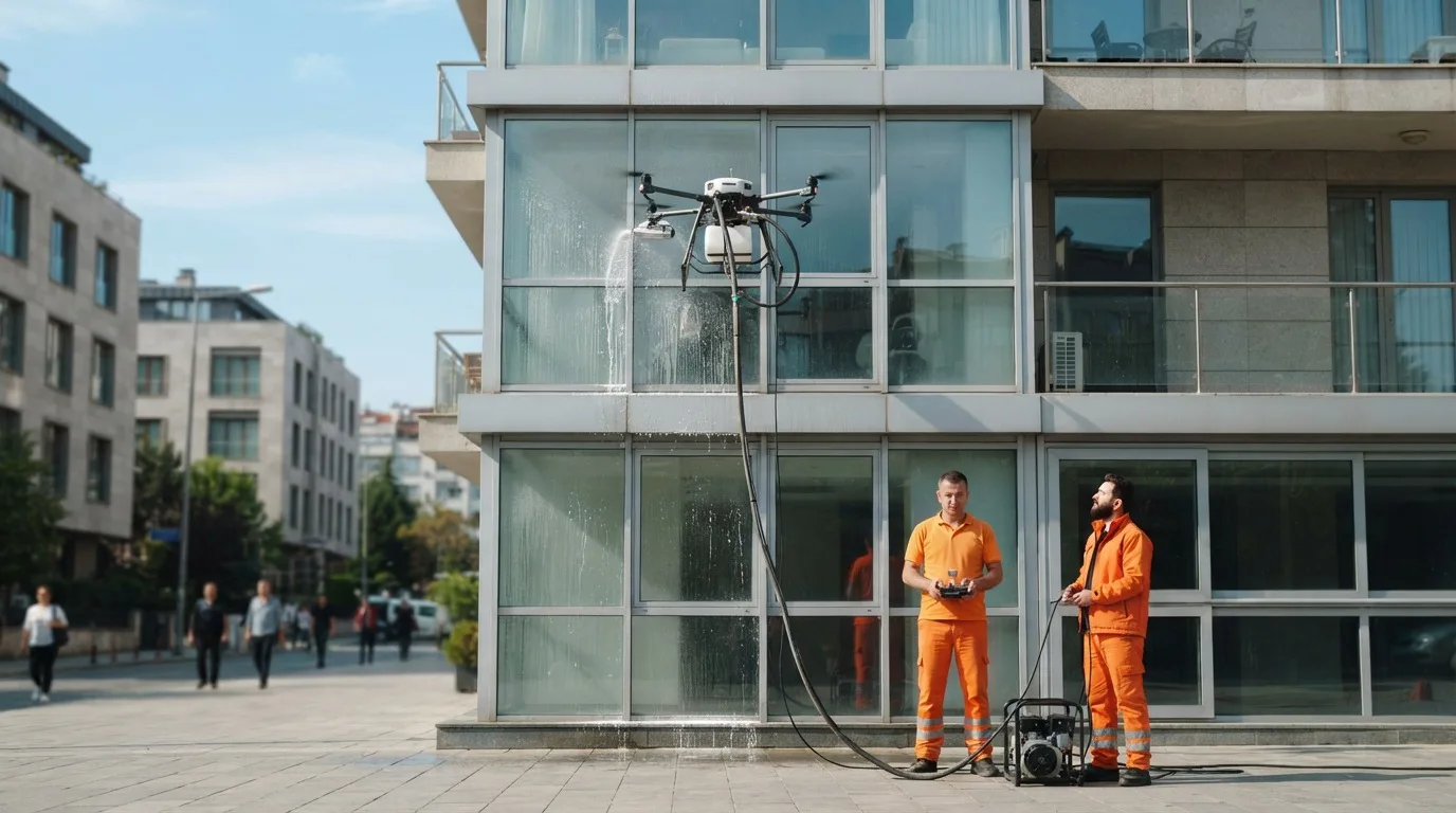 Drone İle Cam Temizliği