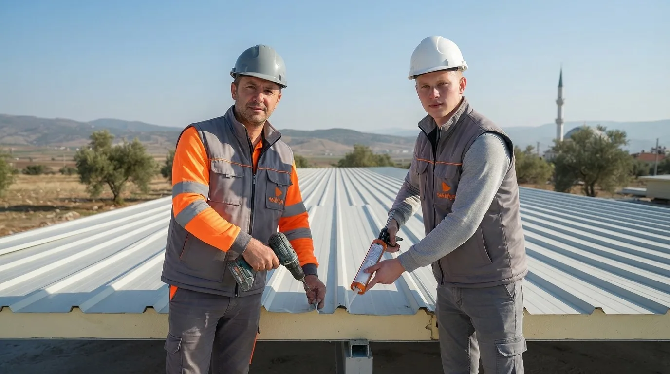 Sandviç Panel Çatı Yapımı